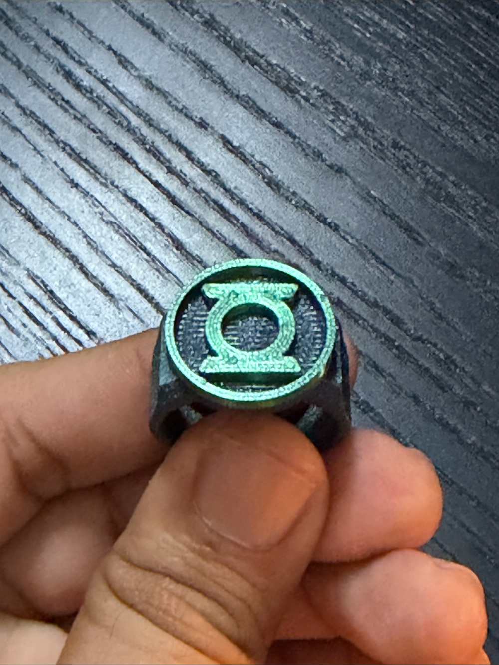Green Lantern Inspired Green Pla Ring - Unbranded